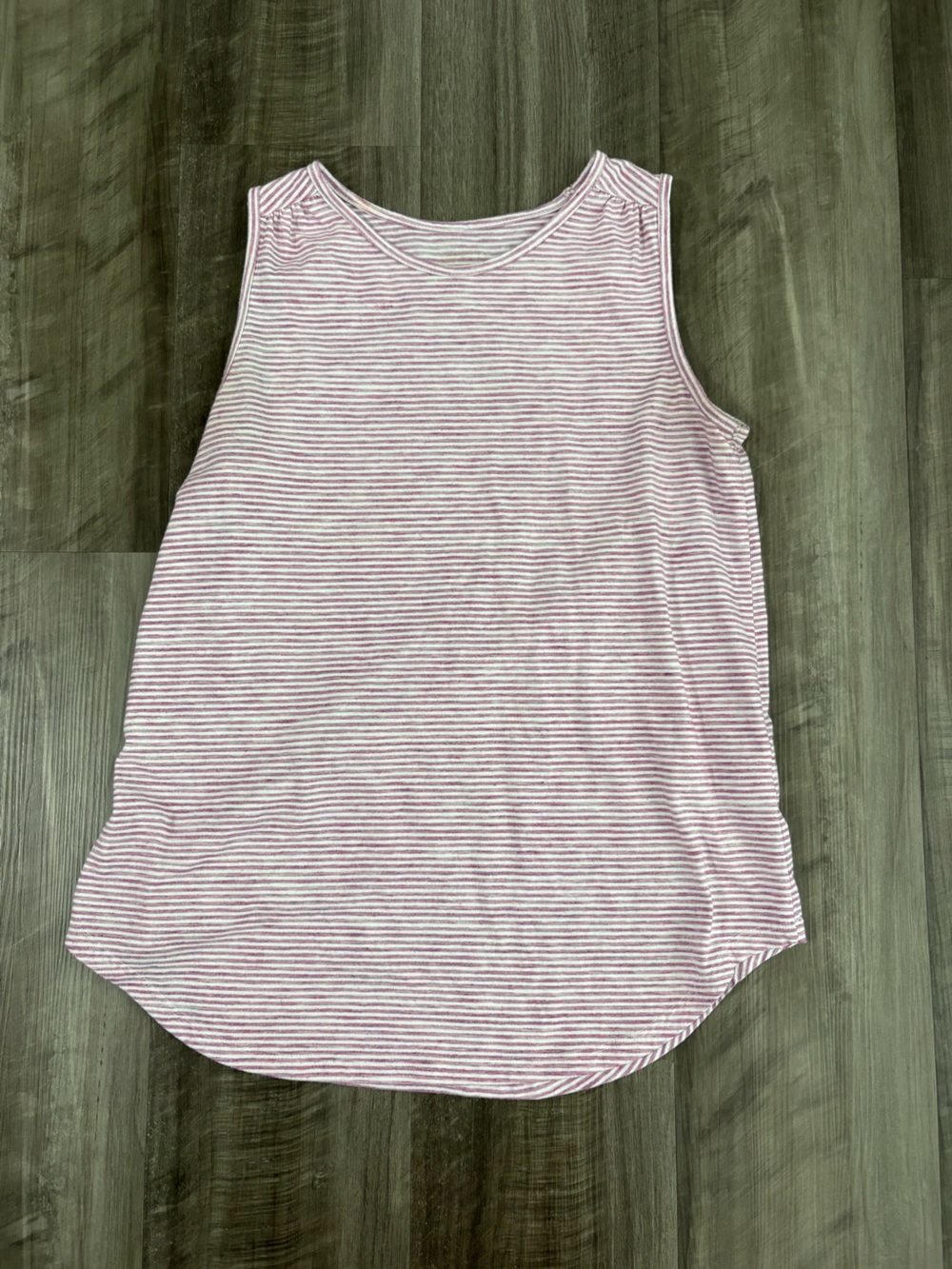 Izod Soft Pink & White Striped Tank Top